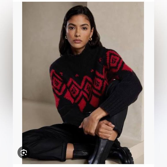 NWT Skye Fair Isle Mock Neck Sweater - Picture 1 of 7